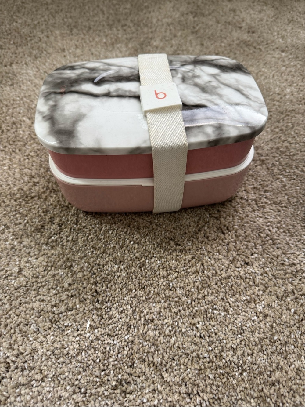 Pink Marble Bento Box